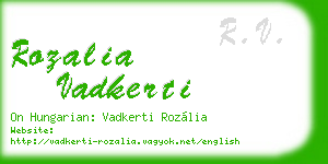 rozalia vadkerti business card